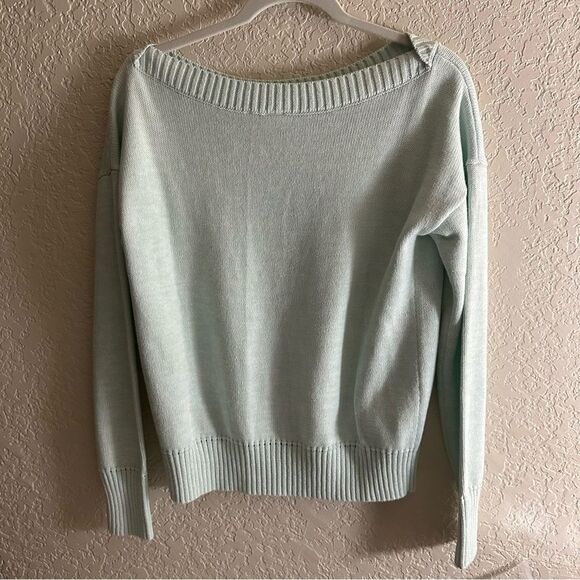 Gap Light Mint Green Sweater Size Small Boatneck - Picture 10 of 12